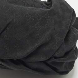 مملوكة مسبقًا  حقيبة غوتشي مرصعة بيلهام جلد وكانفاس جي جي سوداء