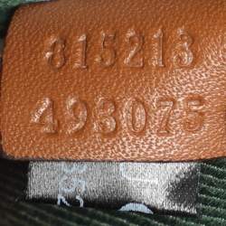 Pre Owned Gucci GG Emblem Large Beige/Brown Coated Canvas Tote