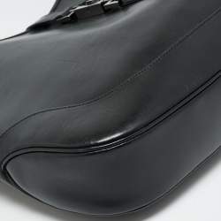 Pre Owned حقيبة كتف غوتشي جاكي جلد أسود