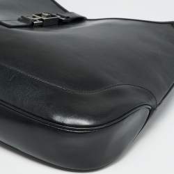 Pre Owned حقيبة كتف غوتشي جاكي جلد أسود