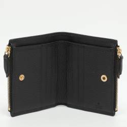 مملوكة مسبقًا Gucci GG Marmont Black Leather Bifold Wallet