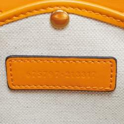 Pre Owned حقيبة يد غوتشي بامبو 1947 جلد مستردة صفراء صغيرة