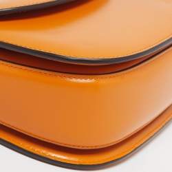 Pre Owned حقيبة يد غوتشي بامبو 1947 جلد مستردة صفراء صغيرة