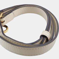 Pre Owned حقيبة توت غوتشي ديانا خشب البامبو جلد عجل أبيض صغيرة