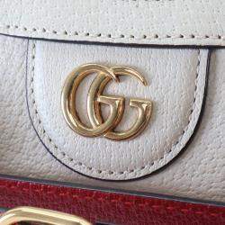 Pre Owned حقيبة توت غوتشي ديانا خشب البامبو جلد عجل أبيض صغيرة