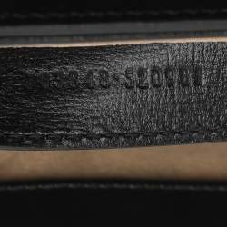 مملوكة مسبقًا حقيبة غوتشي بلجام حصان 1955 جلد أسود بمقبض علوي