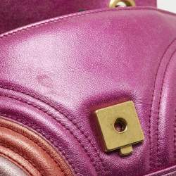 Pre Owned حقيبة كتف غوتشي GG مارمونت صغيرة مخمل ماتيلس وردي