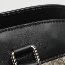 مملوكة مسبقًا Gucci Vintage Web Beige/Black GG Supreme Coated Canvas and Leather Satchel