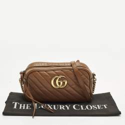 Pre Owned حقيبة كاميرا جلد ماتيلس غوتشي جي جي وردية صغيرة