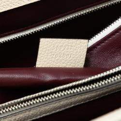 Pre Owned Gucci White Small Grained Calfskin Zumi Top Handle Bag