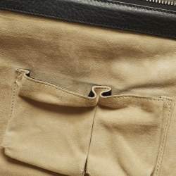 Pre Owned حقيبة يد علوية جلد أسود قوتشي 1973