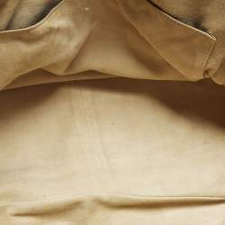 Pre Owned حقيبة يد علوية جلد أسود قوتشي 1973