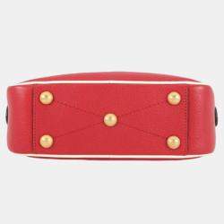 Pre Owned Gucci Red Adidas Small Leather Web Crossbody