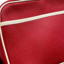 Pre Owned Gucci Red Adidas Small Leather Web Crossbody