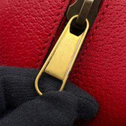 Pre Owned Gucci Red Adidas Small Leather Web Crossbody