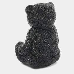 مملوكة مسبقًا حقيبة كتف غوتشي دمية تيدي GG مع كريستالات سواروفسكي أسود متنوع الألوان