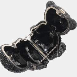 مملوكة مسبقًا حقيبة كتف غوتشي دمية تيدي GG مع كريستالات سواروفسكي أسود متنوع الألوان