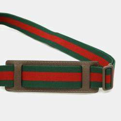 مملوكة مسبقًا حقيبة كتف غوتشي جي جي سوبريم خط شيري بي في سي بيج موكا بني أخضر أحمر