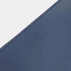 Pre Owned Gucci Logo Print Shoulder Bag/Tote Bag Canvas/Leather Beige/Black