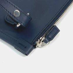 Pre Owned Gucci Logo Print Shoulder Bag/Tote Bag Canvas/Leather Beige/Black