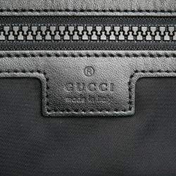 مملوكة مسبقًا Gucci Matte Crystal Gg Tote Bag/Shoulder Bag Black Leather And Nylon