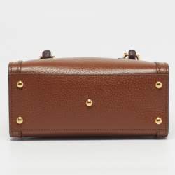 Pre Owned Gucci Diana Mini Brown Leather Tote