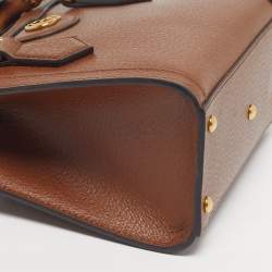 Pre Owned Gucci Diana Mini Brown Leather Tote