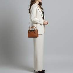 Pre Owned Gucci Diana Mini Brown Leather Tote