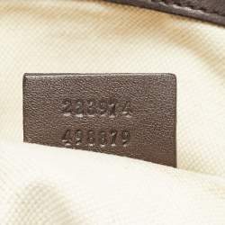 مملوكة مسبقًا Gucci Sukey Medium Dark Brown/Beige GG Canvas Satchel