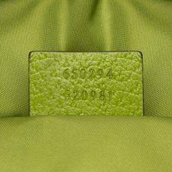 Pre Owned Gucci Green The North Face Floral Multicolor Nylon and Leather Backpack