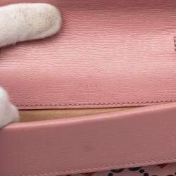 Pre Owned Gucci Pink Red Mini Textured Leather Valentines Day Dionysus Crossbody