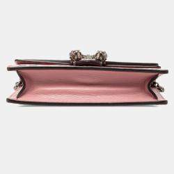 Pre Owned Gucci Pink Red Mini Textured Leather Valentines Day Dionysus Crossbody