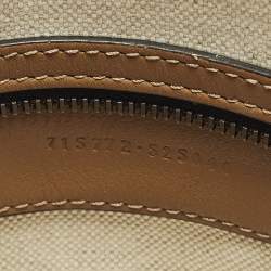 مملوكة مسبقًا حقيبة غوتشي "باوليتو" جلد وقماش جي جي بني/أسود مزينة بشعار دبل جي ويب