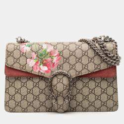 مملوكة مسبقًا Gucci Brown Small GG Supreme Blooms Dionysus Shoulder Bag