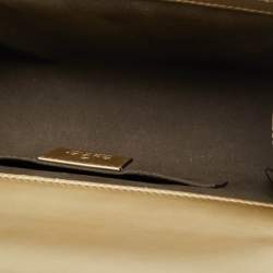 مملوكة مسبقًا Gucci Padlock Small Gold Crinkled Leather Shoulder Bag