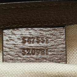 Pre Owned Gucci Brown/Beige Geometric Print GG Supreme Canvas Small Ophidia Tote