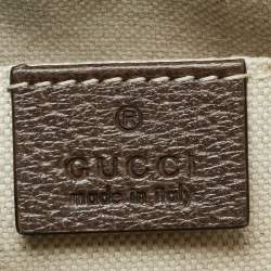 Pre Owned Gucci Brown/Beige Geometric Print GG Supreme Canvas Small Ophidia Tote