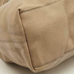 Pre Owned Gucci Soho Chain Large Beige Leather Tote