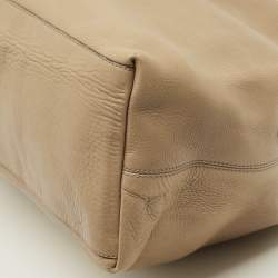 Pre Owned Gucci Soho Chain Large Beige Leather Tote