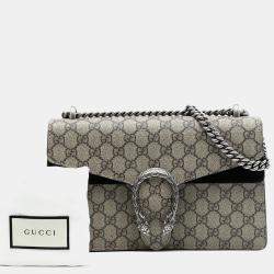 Pre Owned Gucci Brown Small GG Supreme Dionysus Shoulder Bag