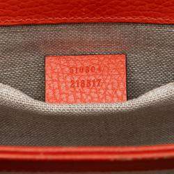 مملوكة مسبقًا حقيبة كروس بودي غوتشي جلد عجل برتقالي صغير بشعار G متداخل