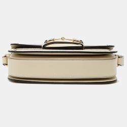 Pre Owned Gucci Brown Medium GG Supreme Horsebit 1955 Shoulder Bag