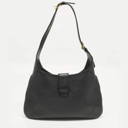 Pre Owned Gucci Aphrodite Medium Black Leather Shoulder Bag