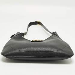 Pre Owned Gucci Aphrodite Medium Black Leather Shoulder Bag