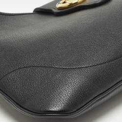 Pre Owned Gucci Aphrodite Medium Black Leather Shoulder Bag