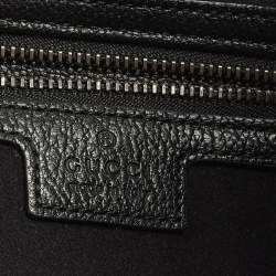 Pre Owned Gucci Aphrodite Medium Black Leather Shoulder Bag