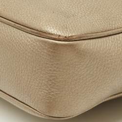 Pre Owned حقيبة غوتشي سوهو ديسكو صغيرة معدنية جلدية كاميرا كروس بودي