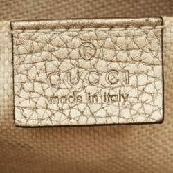 Pre Owned حقيبة غوت شي سوهو ديسكو صغيرة معدنية جلدية كاميرا كروس بودي