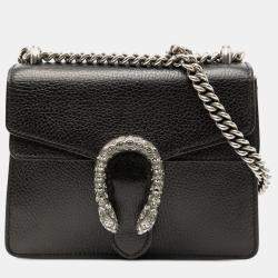 مملوكة مسبقًا Gucci Black Small Leather Dionysus  Crossbody