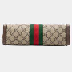 Pre Owned حقيبة كروس غوتشي سلسلة أوفيديا جي جي سوبريم ويب بني صغير